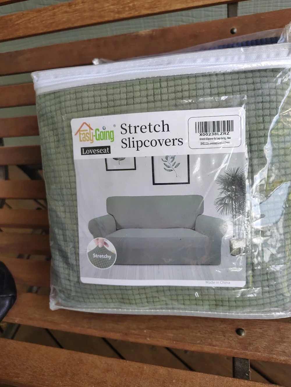 Sage Green Stretch Loveseat Slipcover